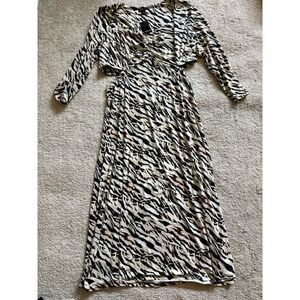 Torrid NWT Maxi Studio Knit Dress‎ Watercolor Zebra, Torrid Size 1X (14-16)